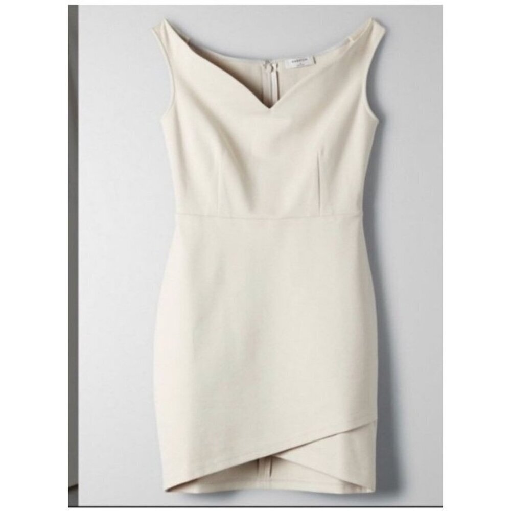 Babaton Sz 2 Dress Sleeveless ONYX Mini Off Shoulder Bodycon Classic Minimalist